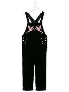 Stella Mccartney Kids бархатный комбинезон с вышивкой