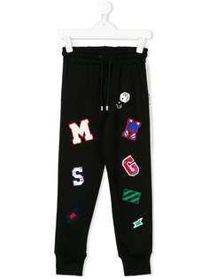 Msgm Kids спортивные брюки с принтом логотипа и аппликациями