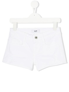 Msgm Kids эластичные джинсовые шорты