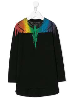 Marcelo Burlon County Of Milan Kids удлиненный топ с принтом крыльев