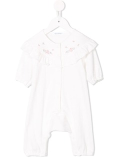 Familiar ruffled embroidered romper