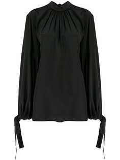 Prada блузка с высокой горловиной