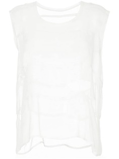 Taylor transparent shortsleeved loose top