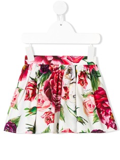Dolce & Gabbana Kids юбка сборного дизайна с цветочным принтом