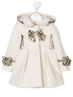 Lapin House bow detail flared coat