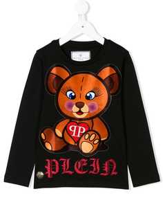 Philipp Plein Junior футболка с принтом игрушечного медведя