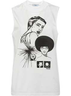 Prada топ с принтом Eva