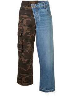 Monse джинсы с панелями с камуфляжным узором