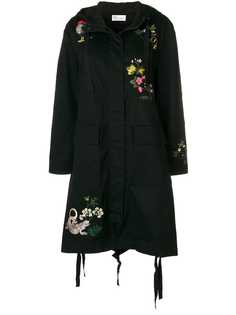 Red Valentino парка с вышивкой