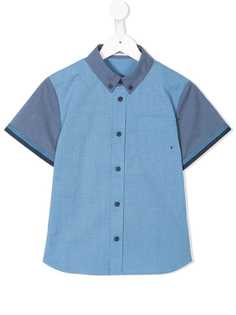 Familiar short sleeve chambray shirt