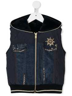 Lapin House embellished denim panel gilet