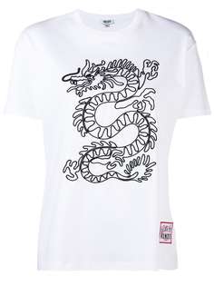 Kenzo футболка с вышитым драконом