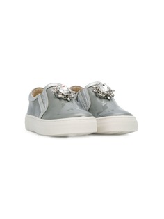 Quis Quis crystal-embellished slip-on sneakers