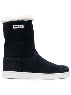 Miu Miu сапоги с овчиной