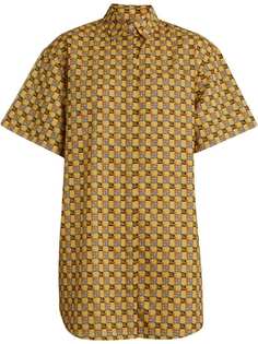 Burberry рубашка с принтом и короткими рукавами Archive