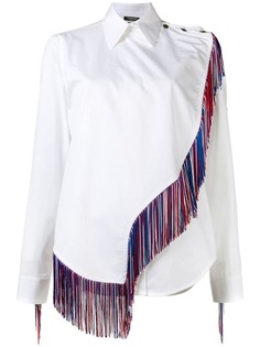 Calvin Klein 205W39nyc рубашка с длинными рукавами и бахромой