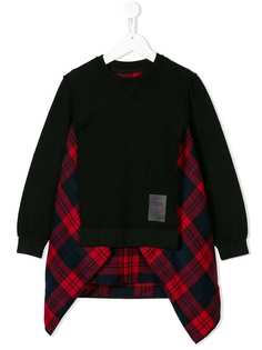 Dsquared2 Kids tartan panel sweatshirt