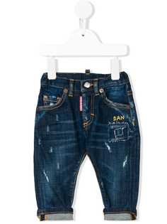 Dsquared2 Kids джинсы с эффектом потертости