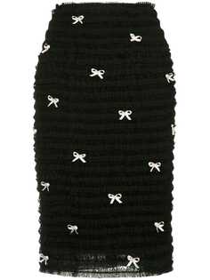 Tu Es Mon Trésor ribbon-embellished pencil skirt