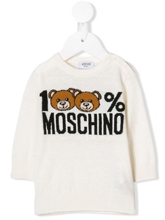 Moschino Kids джемпер с логотипом вязки интарсия