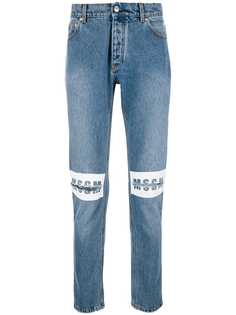 MSGM джинсы с прорванными деталями на коленях