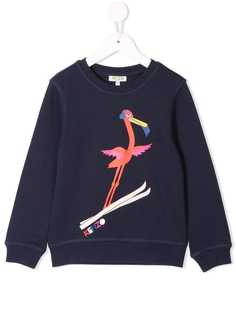 Kenzo Kids flamingo skiing print sweatshirt