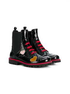Dolce & Gabbana Kids декорированные ботинки на молнии