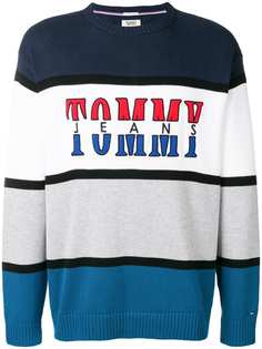 Tommy Jeans свитер в стиле колор-блок с логотипом