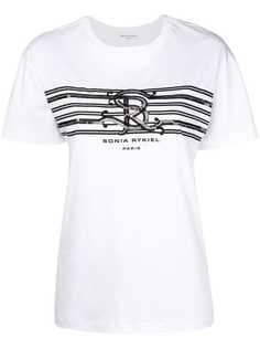 Sonia Rykiel декорированная футболка с принтом логотипа
