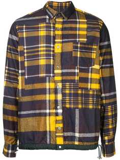 Sacai куртка-рубашка дизайна пэчворк