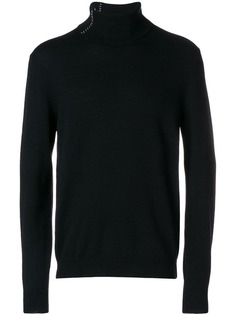 Mauro Grifoni джемпер с высоким воротом и декоративной строчкой