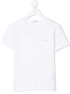 Dolce & Gabbana Kids футболка с бляшкой с логотипом