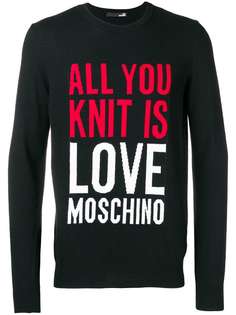 Love Moschino джемпер со слоганом