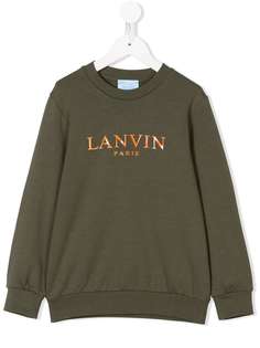 Lanvin Enfant толстовка с принтом логотипа