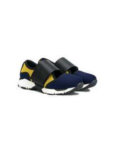 Marni Kids color block touch strap sneakers