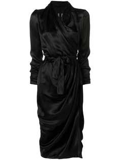 Rick Owens платье с запахом сборного дизайна