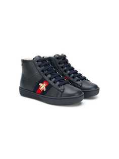 Gucci Kids хайтопы с отделкой Web