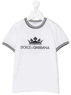 Dolce & Gabbana Kids футболка с принтом логотипа