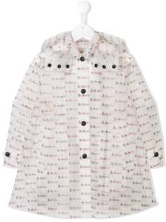 Burberry Kids logo pattern raincoat