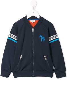 Paul Smith Junior толстовка на молнии с вышивкой лошади