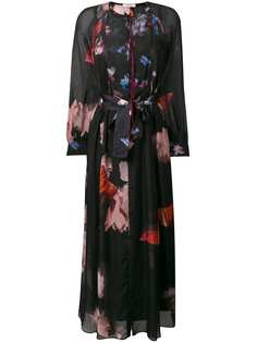 Dorothee Schumacher длинное платье с цветочным принтом