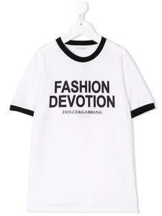 Dolce & Gabbana Kids Fashion Devotion print T-shirt