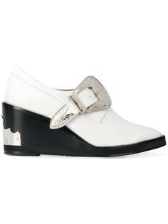 Toga Pulla ornate buckle wedge loafers