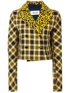 Dvf Diane Von Furstenberg клетчатый пиджак с леопардовым принтом