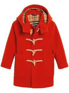 Burberry Kids дафлкот с отделкой в клетку