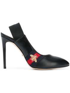 Gucci Web slingback pumps