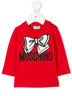 Moschino Kids топ с принтом банта и логотипа