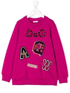 Dolce & Gabbana Kids embellished patch sweatshirt