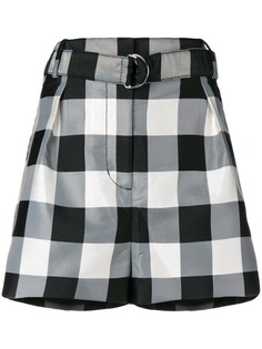 3.1 Phillip Lim шорты в клетку с ремнем