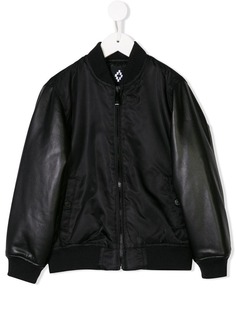 Marcelo Burlon County Of Milan Kids faux leather sleeve bomber jacket